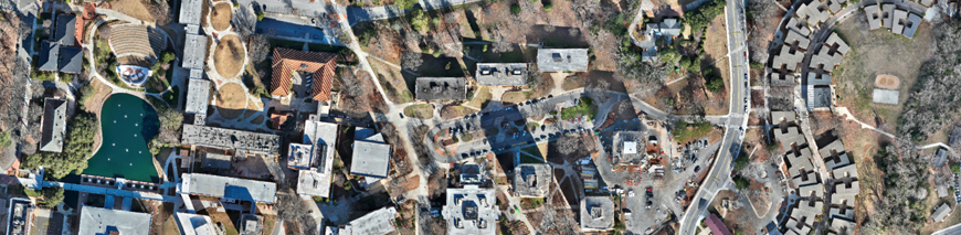 Banner image with aerial photo of a portion of Clemson's campus.